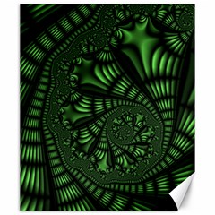 Fractal Drawing Green Spirals Canvas 20  X 24   by Simbadda