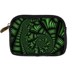 Fractal Drawing Green Spirals Digital Camera Cases by Simbadda