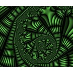 Fractal Drawing Green Spirals Deluxe Canvas 14  x 11  14  x 11  x 1.5  Stretched Canvas