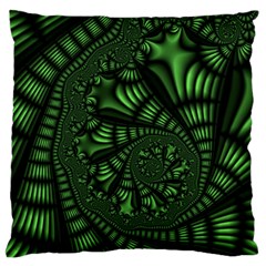 Fractal Drawing Green Spirals Standard Flano Cushion Case (one Side) by Simbadda