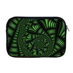 Fractal Drawing Green Spirals Apple Macbook Pro 17  Zipper Case