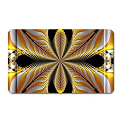 Fractal Yellow Butterfly In 3d Glass Frame Magnet (rectangular) by Simbadda