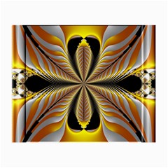 Fractal Yellow Butterfly In 3d Glass Frame Small Glasses Cloth (2-side) by Simbadda