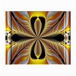 Fractal Yellow Butterfly In 3d Glass Frame Small Glasses Cloth (2-Side) Front