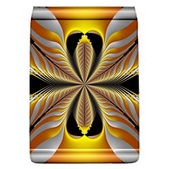 Fractal Yellow Butterfly In 3d Glass Frame Flap Covers (l)  by Simbadda