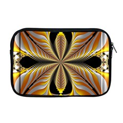 Fractal Yellow Butterfly In 3d Glass Frame Apple Macbook Pro 17  Zipper Case