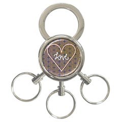 I Love You Love Background 3-ring Key Chains by Simbadda