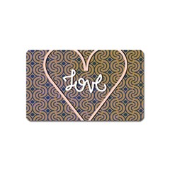 I Love You Love Background Magnet (name Card) by Simbadda