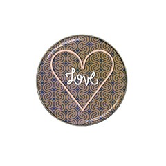 I Love You Love Background Hat Clip Ball Marker (10 Pack) by Simbadda