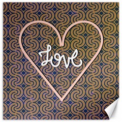 I Love You Love Background Canvas 12  X 12   by Simbadda