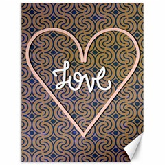 I Love You Love Background Canvas 12  X 16   by Simbadda