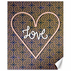 I Love You Love Background Canvas 16  X 20   by Simbadda