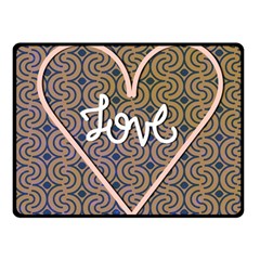 I Love You Love Background Fleece Blanket (small) by Simbadda