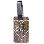 I Love You Love Background Luggage Tags (Two Sides) Back