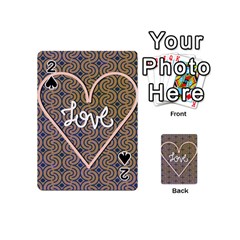 I Love You Love Background Playing Cards 54 (mini)  by Simbadda