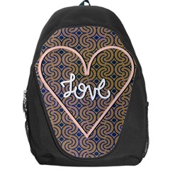 I Love You Love Background Backpack Bag by Simbadda