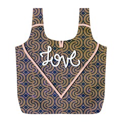 I Love You Love Background Full Print Recycle Bags (l)  by Simbadda