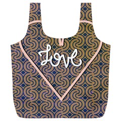 I Love You Love Background Full Print Recycle Bags (l)  by Simbadda