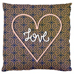 I Love You Love Background Large Flano Cushion Case (one Side) by Simbadda