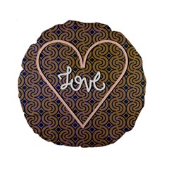 I Love You Love Background Standard 15  Premium Flano Round Cushions by Simbadda