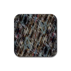 Abstract Chinese Background Created From Building Kaleidoscope Rubber Coaster (square)  by Simbadda