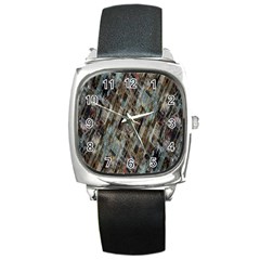 Abstract Chinese Background Created From Building Kaleidoscope Square Metal Watch by Simbadda