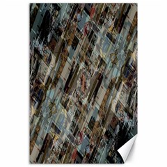 Abstract Chinese Background Created From Building Kaleidoscope Canvas 24  X 36  by Simbadda