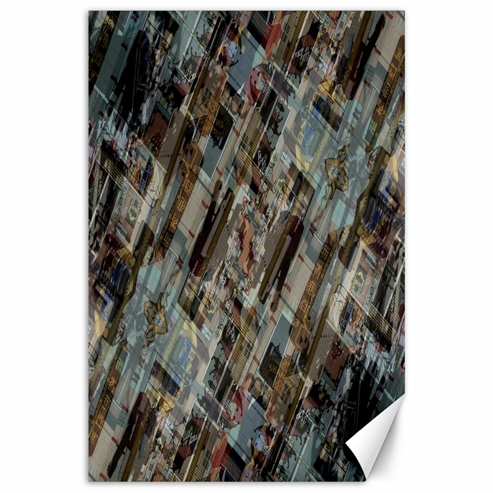 Abstract Chinese Background Created From Building Kaleidoscope Canvas 24  x 36 