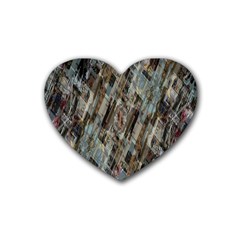 Abstract Chinese Background Created From Building Kaleidoscope Heart Coaster (4 Pack)  by Simbadda