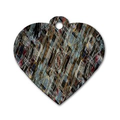 Abstract Chinese Background Created From Building Kaleidoscope Dog Tag Heart (one Side) by Simbadda