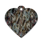 Abstract Chinese Background Created From Building Kaleidoscope Dog Tag Heart (Two Sides) Back