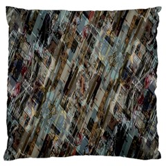 Abstract Chinese Background Created From Building Kaleidoscope Large Flano Cushion Case (two Sides) by Simbadda