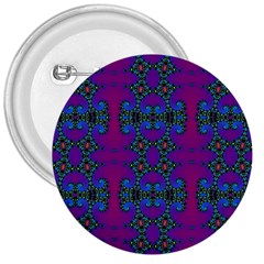 Purple Seamless Pattern Digital Computer Graphic Fractal Wallpaper 3  Buttons by Simbadda