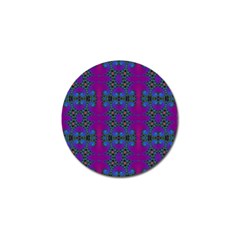 Purple Seamless Pattern Digital Computer Graphic Fractal Wallpaper Golf Ball Marker by Simbadda