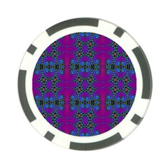 Purple Seamless Pattern Digital Computer Graphic Fractal Wallpaper Poker Chip Card Guard (10 Pack) by Simbadda