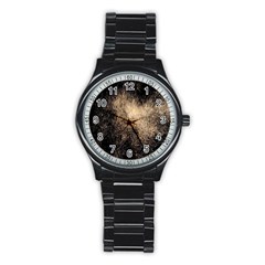 Fireworks Party July 4th Firework Stainless Steel Round Watch by Simbadda