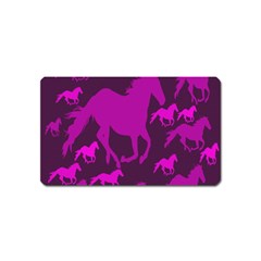 Pink Horses Horse Animals Pattern Colorful Colors Magnet (name Card) by Simbadda