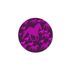 Pink Horses Horse Animals Pattern Colorful Colors Golf Ball Marker (10 Pack) by Simbadda