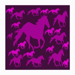 Pink Horses Horse Animals Pattern Colorful Colors Medium Glasses Cloth by Simbadda