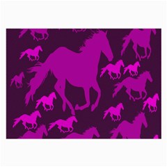 Pink Horses Horse Animals Pattern Colorful Colors Large Glasses Cloth by Simbadda