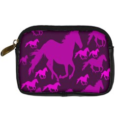 Pink Horses Horse Animals Pattern Colorful Colors Digital Camera Cases by Simbadda