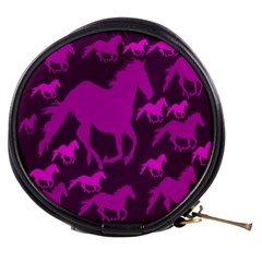 Pink Horses Horse Animals Pattern Colorful Colors Mini Makeup Bags by Simbadda