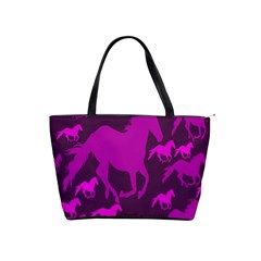 Pink Horses Horse Animals Pattern Colorful Colors Shoulder Handbags by Simbadda