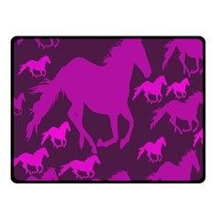 Pink Horses Horse Animals Pattern Colorful Colors Fleece Blanket (small) by Simbadda