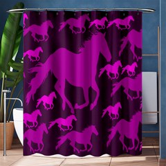 Pink Horses Horse Animals Pattern Colorful Colors Shower Curtain 60  X 72  (medium)  by Simbadda