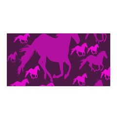 Pink Horses Horse Animals Pattern Colorful Colors Satin Wrap by Simbadda