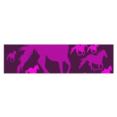 Pink Horses Horse Animals Pattern Colorful Colors Satin Scarf (oblong) by Simbadda