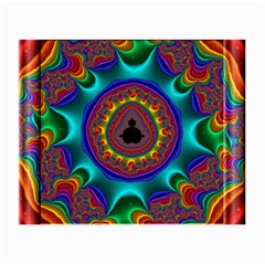 3d Glass Frame With Kaleidoscopic Color Fractal Imag Small Glasses Cloth by Simbadda