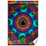 3d Glass Frame With Kaleidoscopic Color Fractal Imag Canvas 12  x 18   11.88 x17.36  Canvas - 1