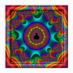 3d Glass Frame With Kaleidoscopic Color Fractal Imag Medium Glasses Cloth (2-side) by Simbadda